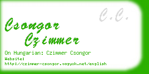 csongor czimmer business card